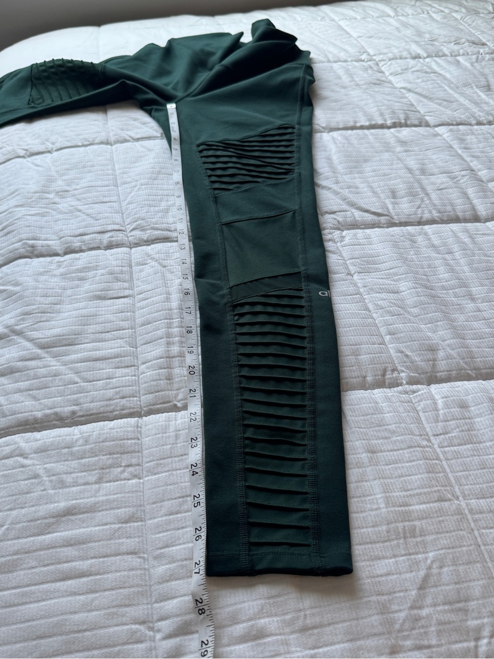 Alo dark green moto leggings size S - Picture 6 of 9